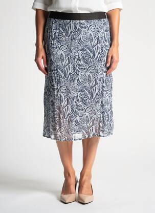 Jupe mi-longue taille normale bleu FRANCE RIVOIRE femme