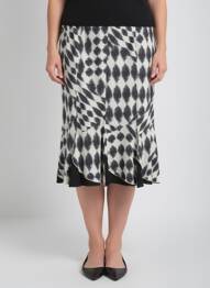 Jupe mi-longue taille normale noir GUY DUBOUIS femme