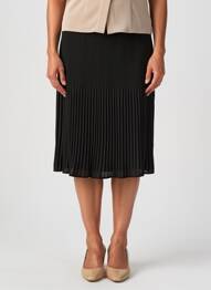 Jupe mi-longue taille haute noir MERI & ESCA femme