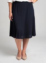 Jupe mi-longue taille normale bleu GUY DUBOUIS femme