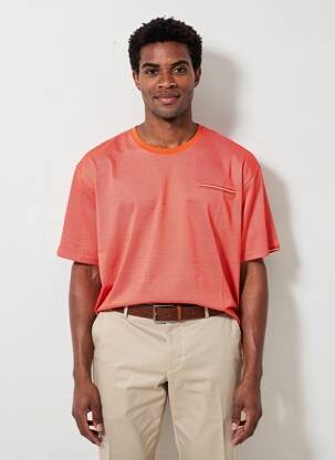 T-shirt coupe droite manches courtes orange CAMBERABERO homme
