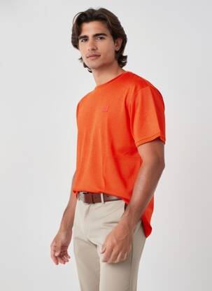 T-shirt stretch manches courtes orange CAMBERABERO homme