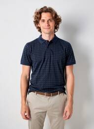 Polo stretch manches courtes bleu CAMBERABERO homme
