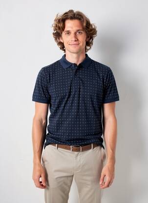 Polo stretch manches courtes bleu CAMBERABERO homme