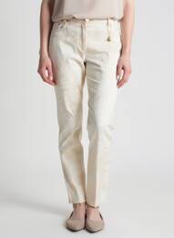 Pantalon slim poches beige ANGELIKA femme