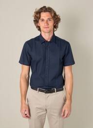 Chemise manches courtes coupe cintrée bleu CAMBERABERO homme