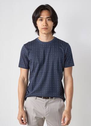 T-shirt coupe droite manches courtes bleu CAMBERABERO homme