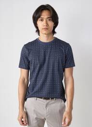 T-shirt coupe droite manches courtes bleu CAMBERABERO homme