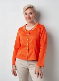 Veste casual col rond orange GUY DUBOUIS femme