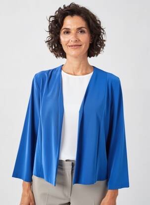 Gilet manches longues manches 3/4 bleu GUY DUBOUIS femme