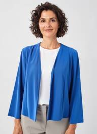 Gilet manches longues manches 3/4 bleu GUY DUBOUIS femme