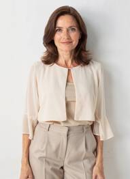 Boléro col rond beige MERI & ESCA femme
