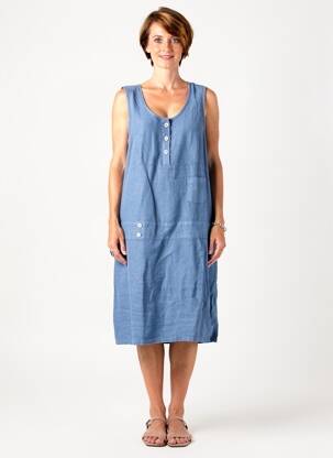 Robe mi-longue sans manche sans manche bleu MERI & ESCA femme