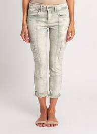 Pantacourt taille basse taille basse vert STREET ONE femme