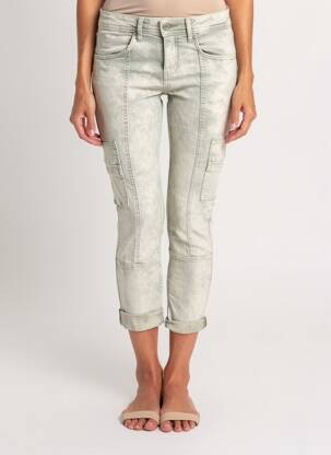 Pantacourt taille basse taille basse vert STREET ONE femme