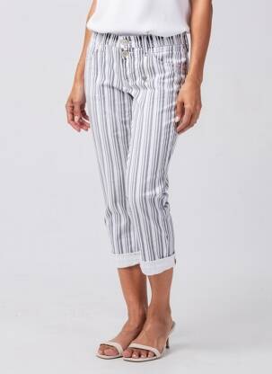 Pantacourt taille normale taille normale blanc STREET ONE femme