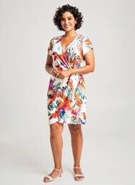 Robe courte manches courtes manches courtes blanc MERI & ESCA femme