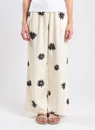 Pantalon large taille normale taille normale beige AWARE femme