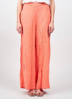 Pantalon large tissage crêpe taille normale orange VERO MODA femme