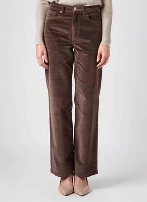 Pantalon droit stretch taille normale marron VERO MODA femme