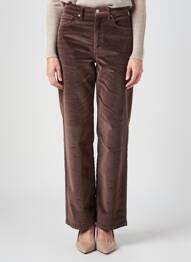 Pantalon droit stretch taille normale marron VERO MODA femme