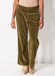 Pantalon droit stretch taille normale vert B.YOUNG femme