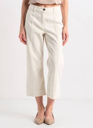 Pantalon 7/8 stretch taille normale blanc B.YOUNG femme