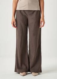 Pantalon large taille normale taille normale marron VERO MODA femme