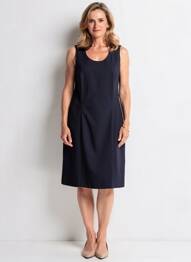 Robe mi-longue sans manche sans manche bleu GUY DUBOUIS femme
