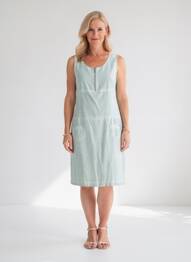 Robe mi-longue sans manche sans manche vert MERI & ESCA femme