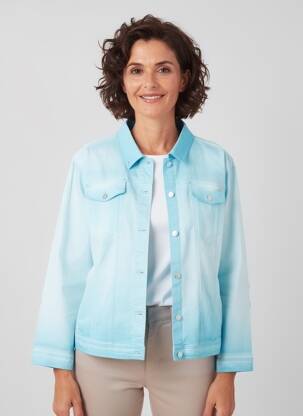 Veste casual coupe droite bleu FRED SABATIER femme