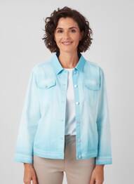 Veste casual coupe droite bleu FRED SABATIER femme