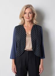 Gilet manches longues col v bleu MERI & ESCA femme