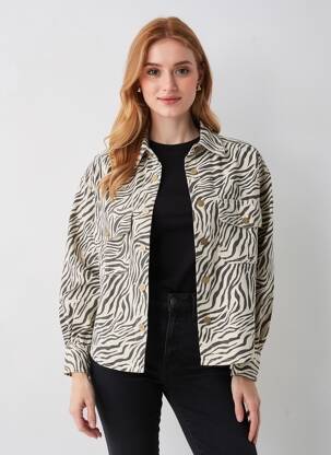 Veste casual coupe droite beige GRACE & MILA femme