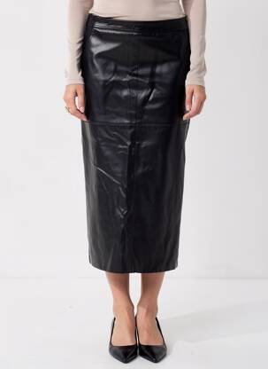 Jupe longue fermeture zip latéral noir GRACE & MILA femme