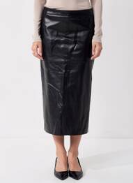 Jupe longue fermeture zip latéral noir GRACE & MILA femme