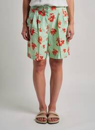 Bermuda taille élastique vert ICHI femme