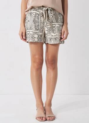 Short coupe fluide beige VERO MODA femme