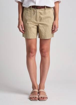 Short fermeture zippée sous rabat boutonné beige VERO MODA femme