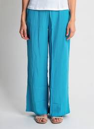 Pantalon large tissage crêpe taille normale bleu VERO MODA femme