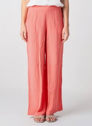 Pantalon large tissage crêpe taille normale rose VERO MODA femme