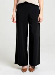 Pantalon large fermeture zip latéral taille normale noir VERO MODA femme
