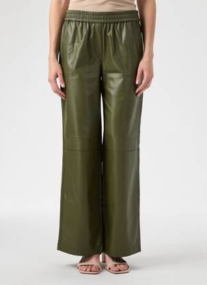 Pantalon droit stretch taille normale vert B.YOUNG femme