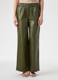 Pantalon droit stretch taille normale vert B.YOUNG femme