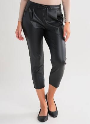 Pantalon 7/8 taille haute taille haute noir VERO MODA femme