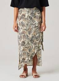 Jupe longue imprimé fantaisie beige AWARE BY VERO MODA femme