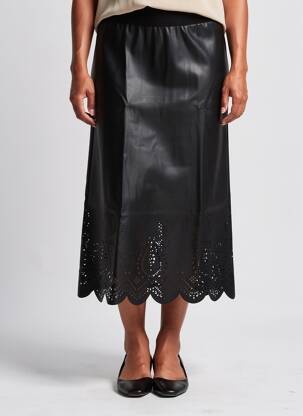 Jupe longue coupe droite noir B.YOUNG femme