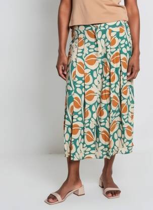 Jupe mi-longue taille normale beige RUE MAZARINE femme