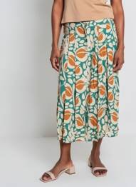 Jupe mi-longue taille normale beige RUE MAZARINE femme