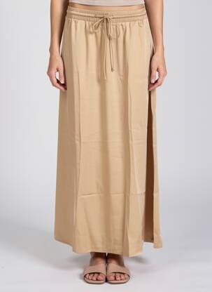 Jupe longue coupe évasée beige VERO MODA femme